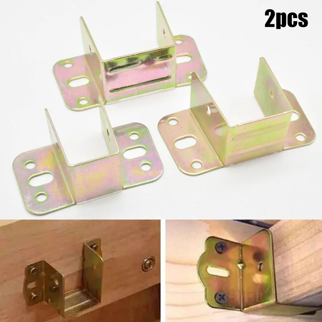 Furniture Hardware Hinges - 2 szt. Metalowy wspornik łóżka w