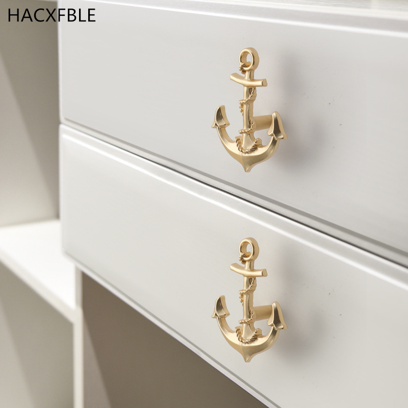 Dekoracje nawigacyjne Kotwica  – Drawer Pull Gold recenzja i cena